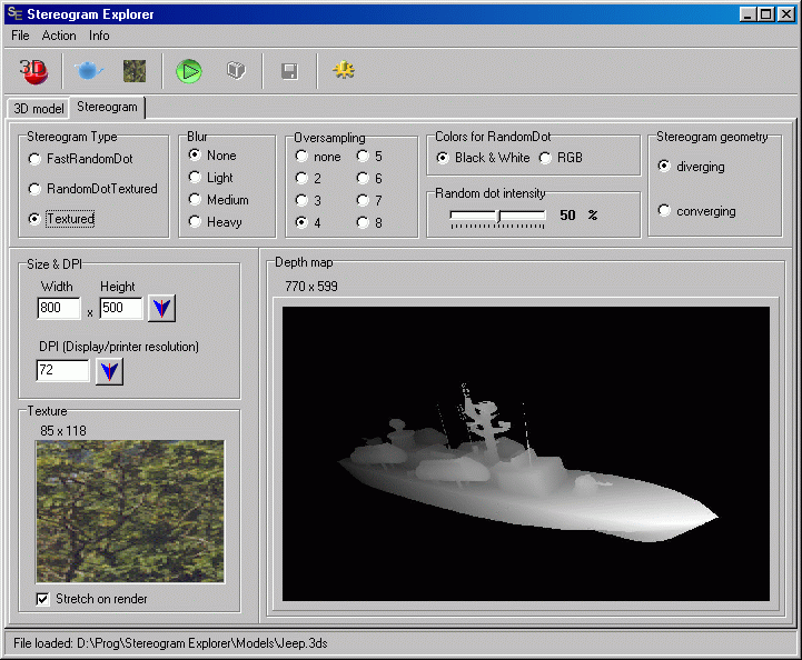 Stereogram Explorer Screenshot